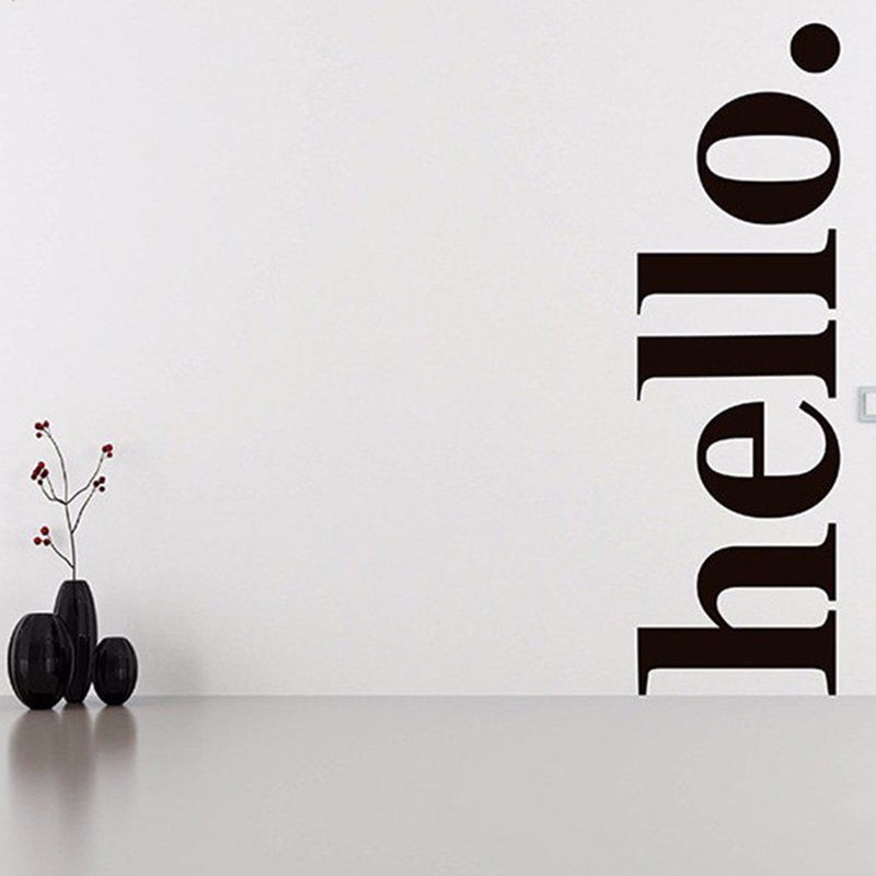 Office Furniture At Home - Olá citações adesivo de parede vinil
