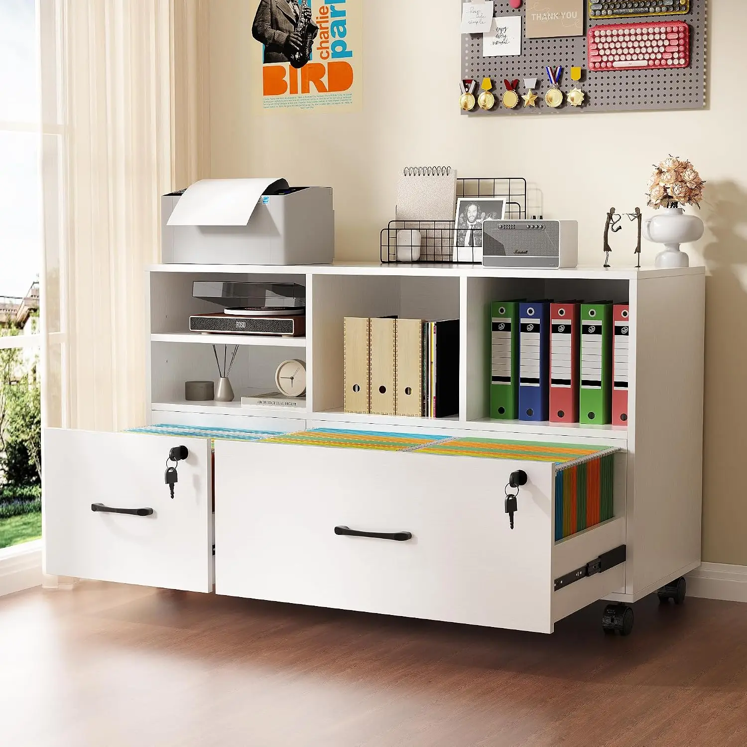 File Cabinet Lateral - Armário de Arquivo Lateral Móvel com