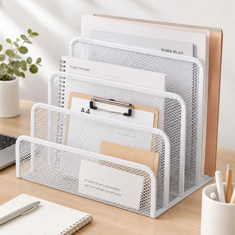 Pegboard Office Organizer - Organizador de Mesa em Metal Preto