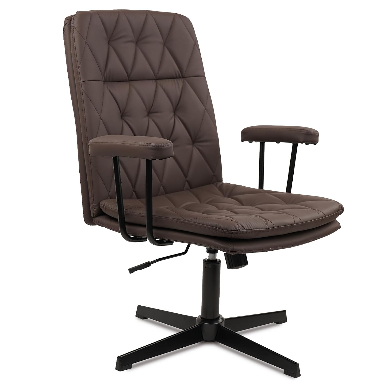 Task Chair Mid Back - Cadeira de Escritório em Couro Marrom