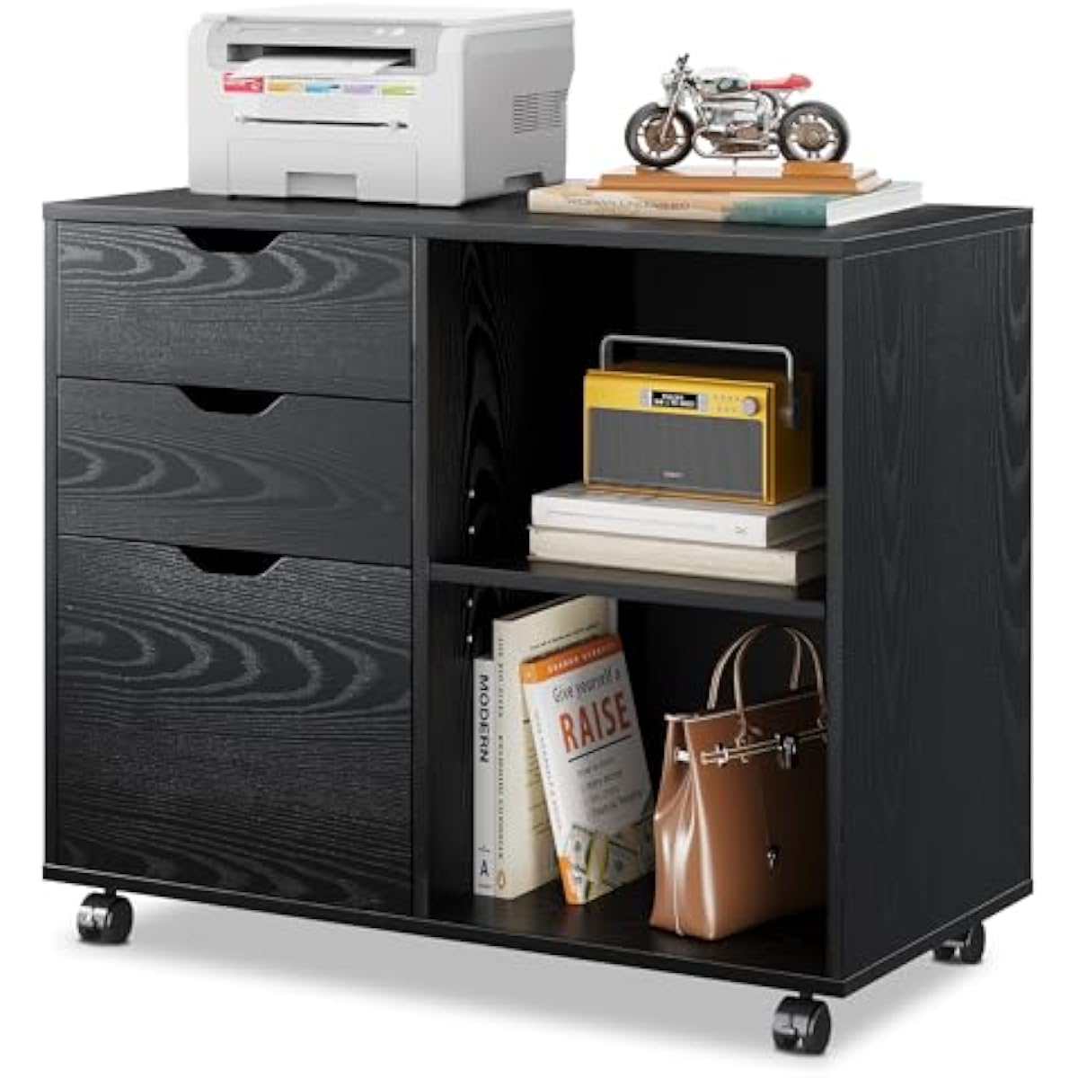 File Cabinet Lateral - Armário lateral de arquivo com três
