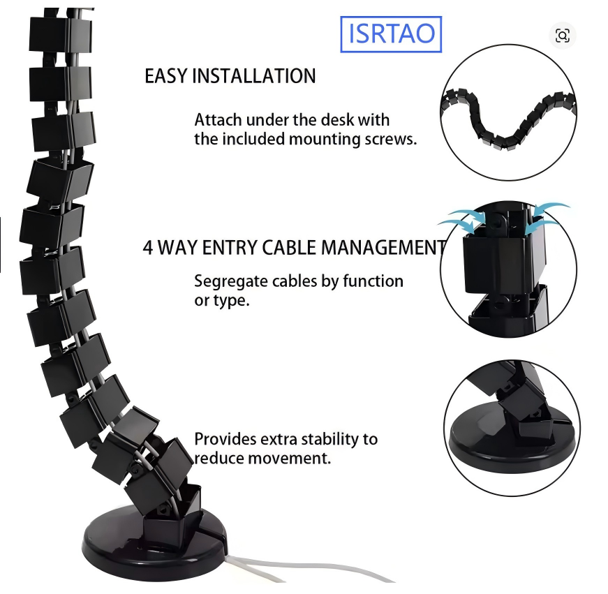 ISRTAO Bandeja Organizadora de - Cable Tray Under Desk avaliação e preço