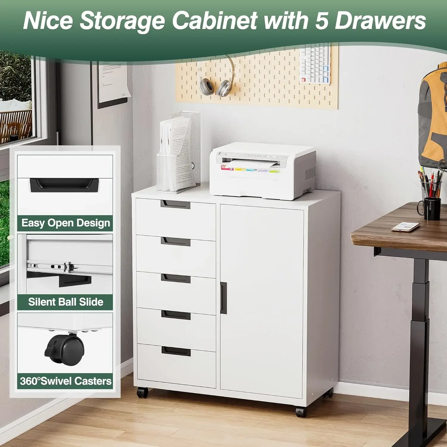Armário de Armazenamento com 5 - File Cabinet Lateral avaliação e preço