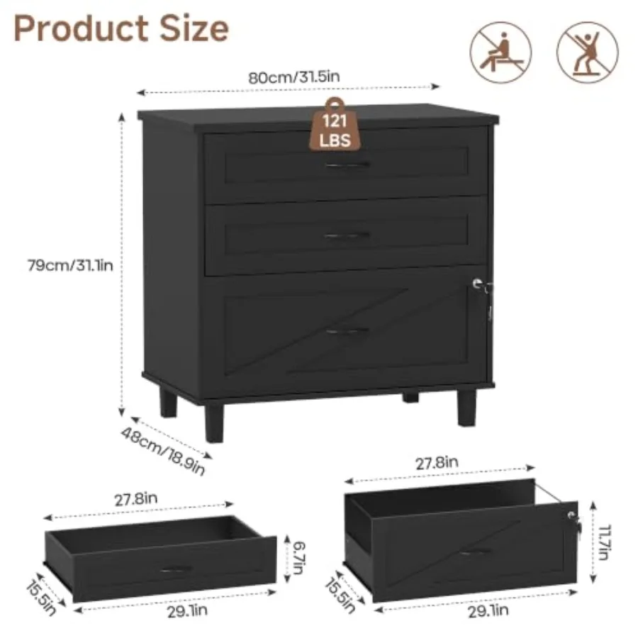 Armário de arquivos de madeira - File Cabinet Lateral avaliação e preço