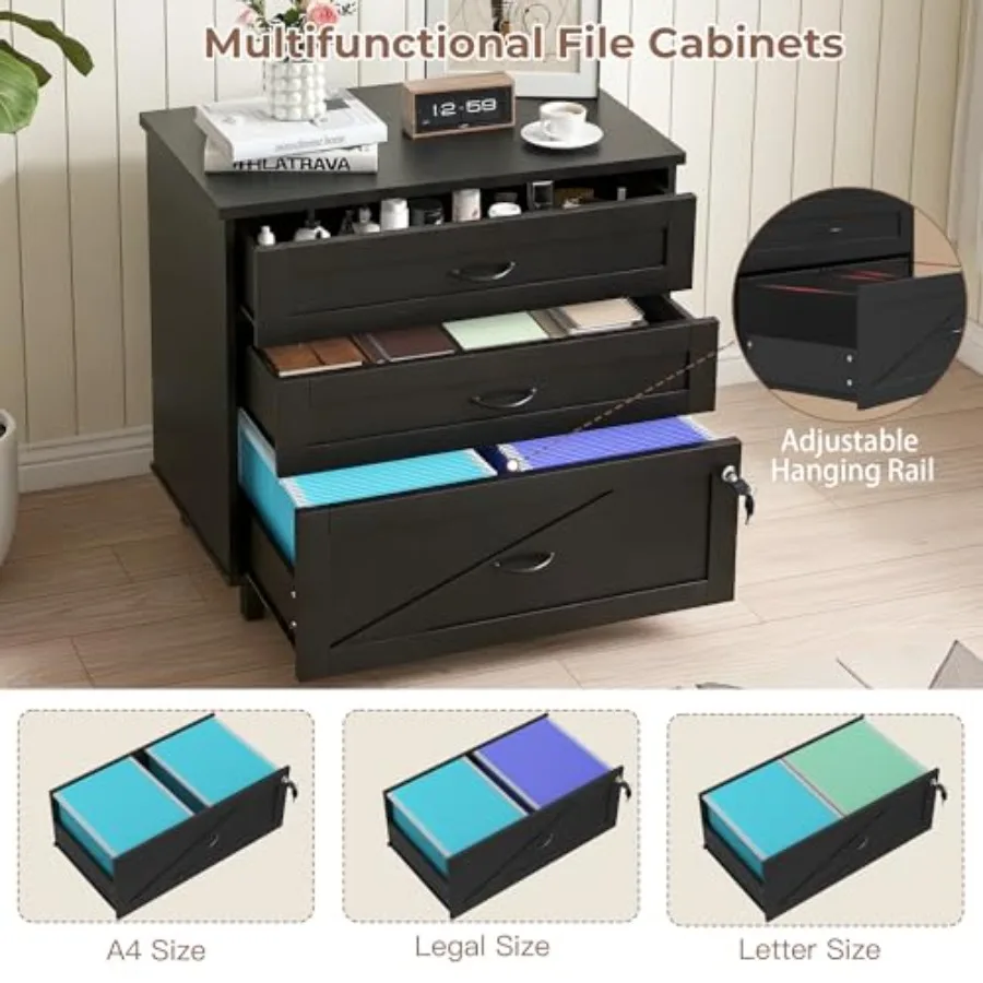 Armário de arquivos de madeira - File Cabinet Lateral avaliação e preço