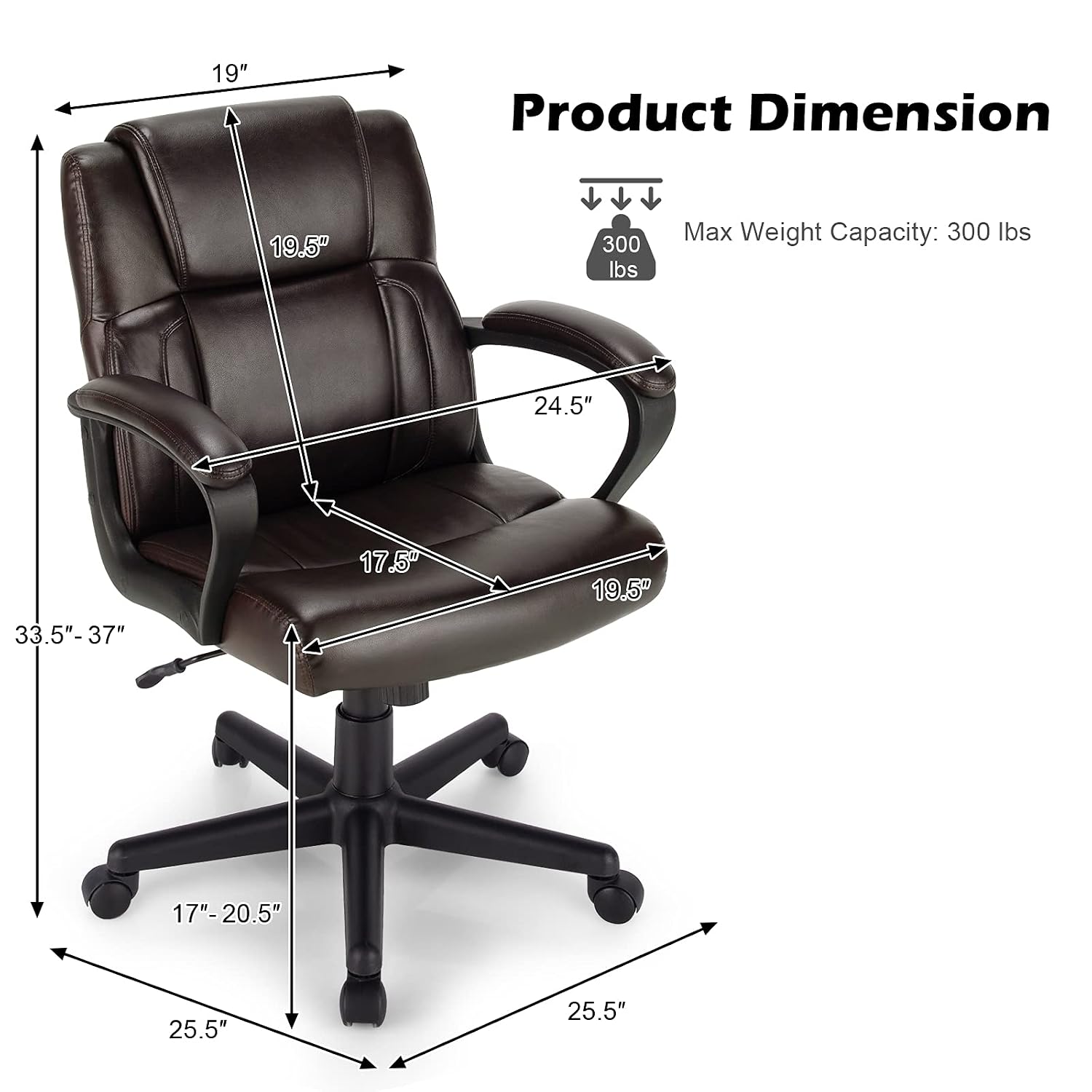Cadeira de escritório executiv - Task Chair Mid Back avaliação e preço
