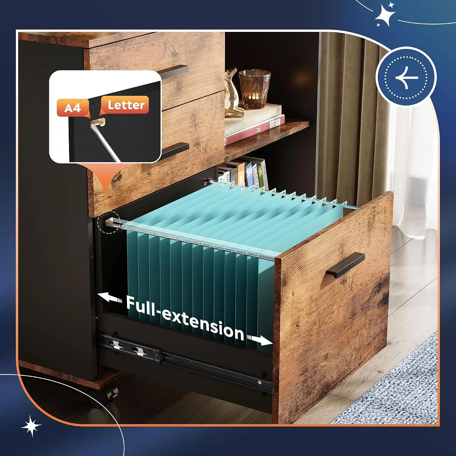 Armário de Arquivo Móvel com 3 - File Cabinet Lateral avaliação e preço