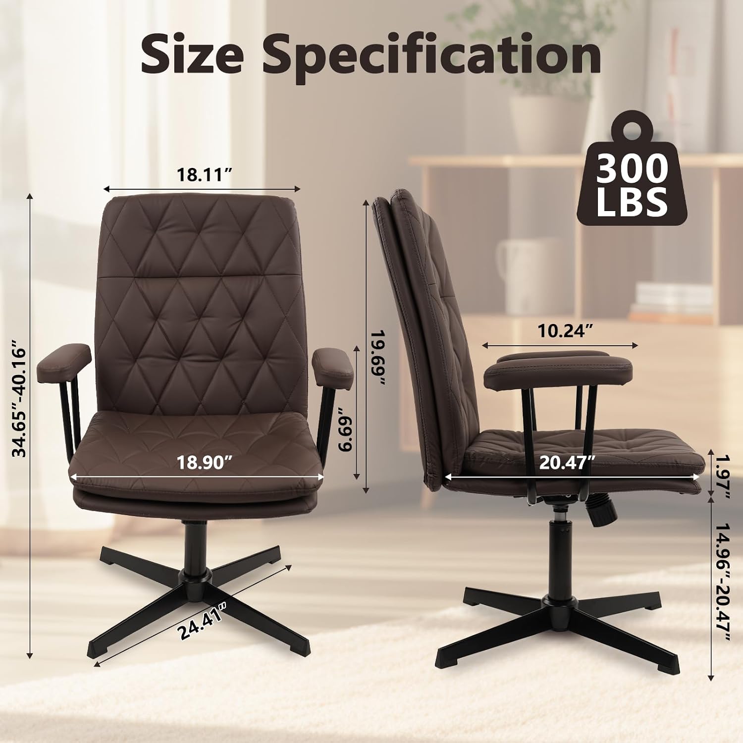 Cadeira de Escritório em Couro - Task Chair Mid Back avaliação e preço