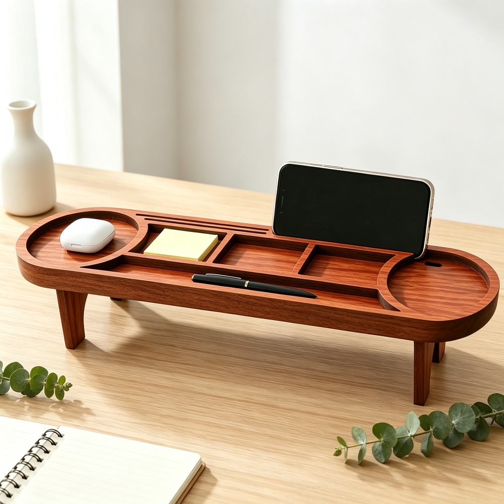 Organizador de Mesa de Madeira - Pegboard Office Organizer avaliação e preço