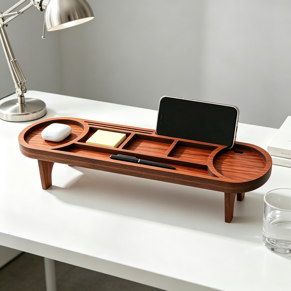 Organizador de Mesa de Madeira - Pegboard Office Organizer avaliação e preço