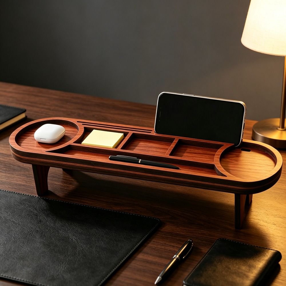 Organizador de Mesa de Madeira - Pegboard Office Organizer avaliação e preço