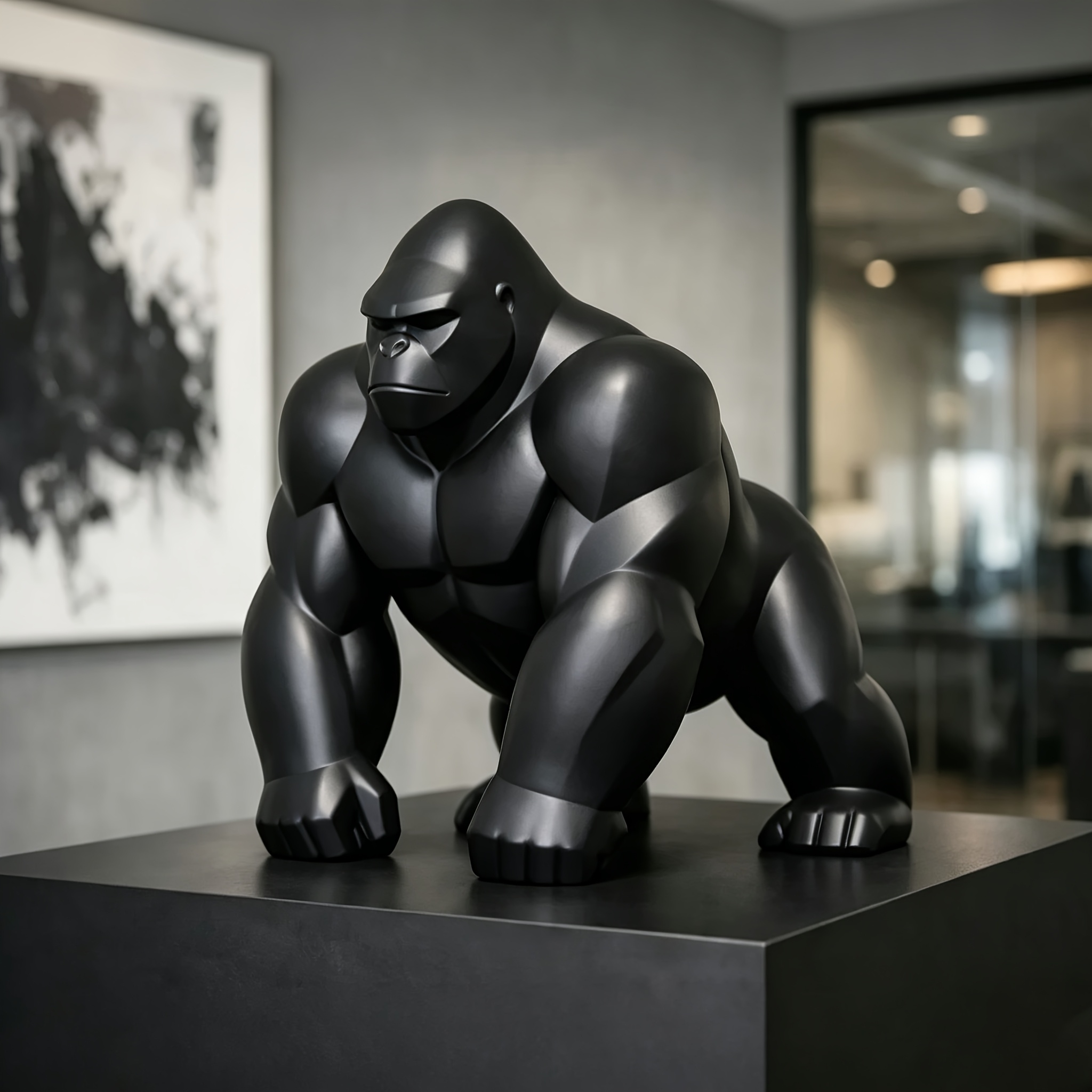 Estátua de Gorila Geométrica e - Office Furniture At Home avaliação e preço