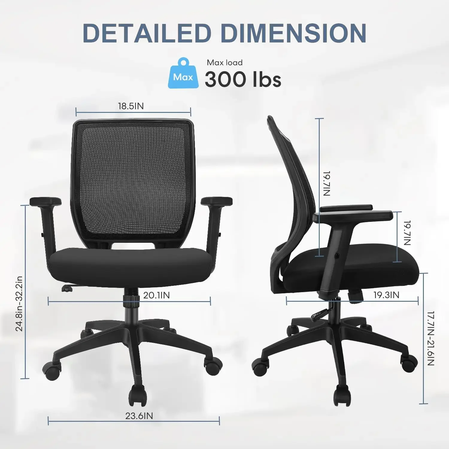Cadeira de Escritório Ergonômi - Task Chair Mid Back avaliação e preço