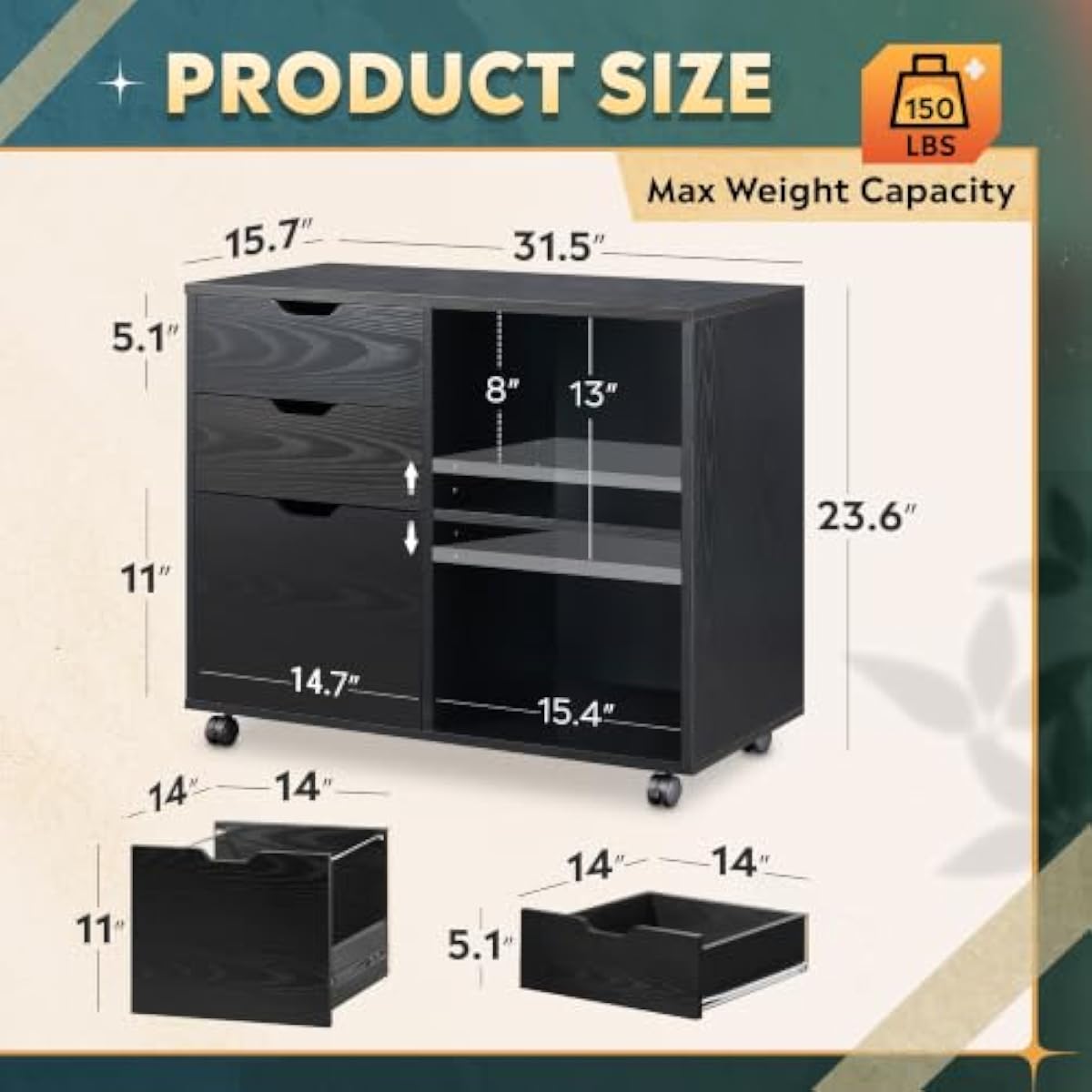 Armário lateral de arquivo com - File Cabinet Lateral avaliação e preço