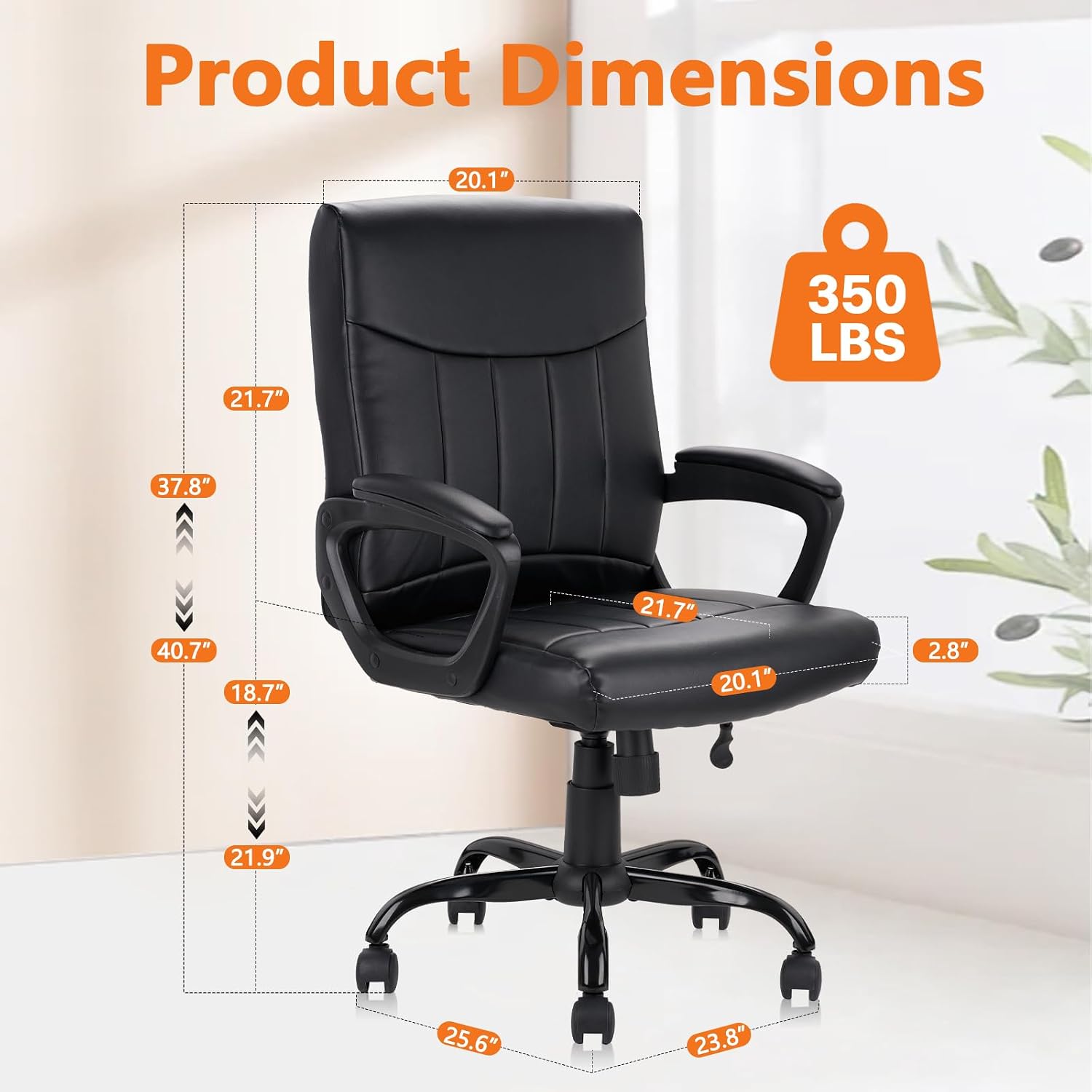 Cadeira de Escritório em Couro - Task Chair Mid Back avaliação e preço