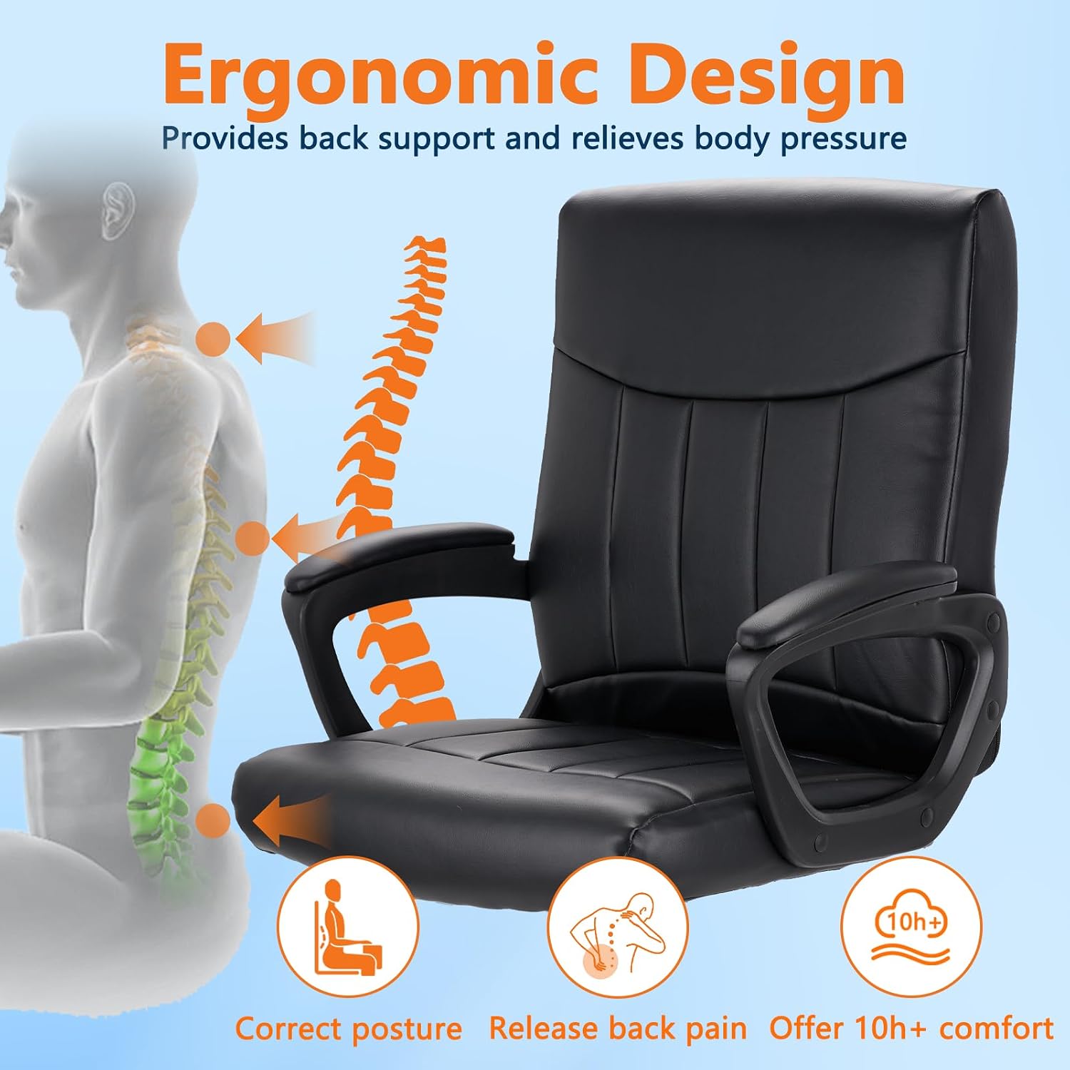 Cadeira de Escritório em Couro - Task Chair Mid Back avaliação e preço